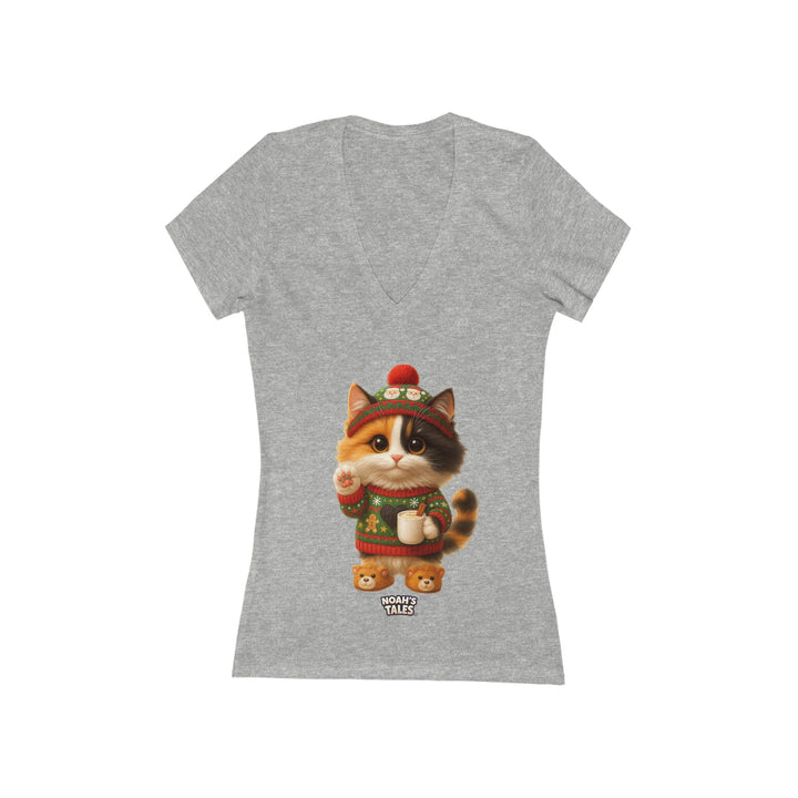 Noah’s Tales™ Thanksgiving Ashley Women's V-Neck Bella T-Shirt
