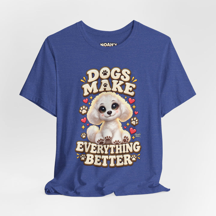 Noah’s Tales™ Dogs Make Everything Better | Coco Men's T-Shirt