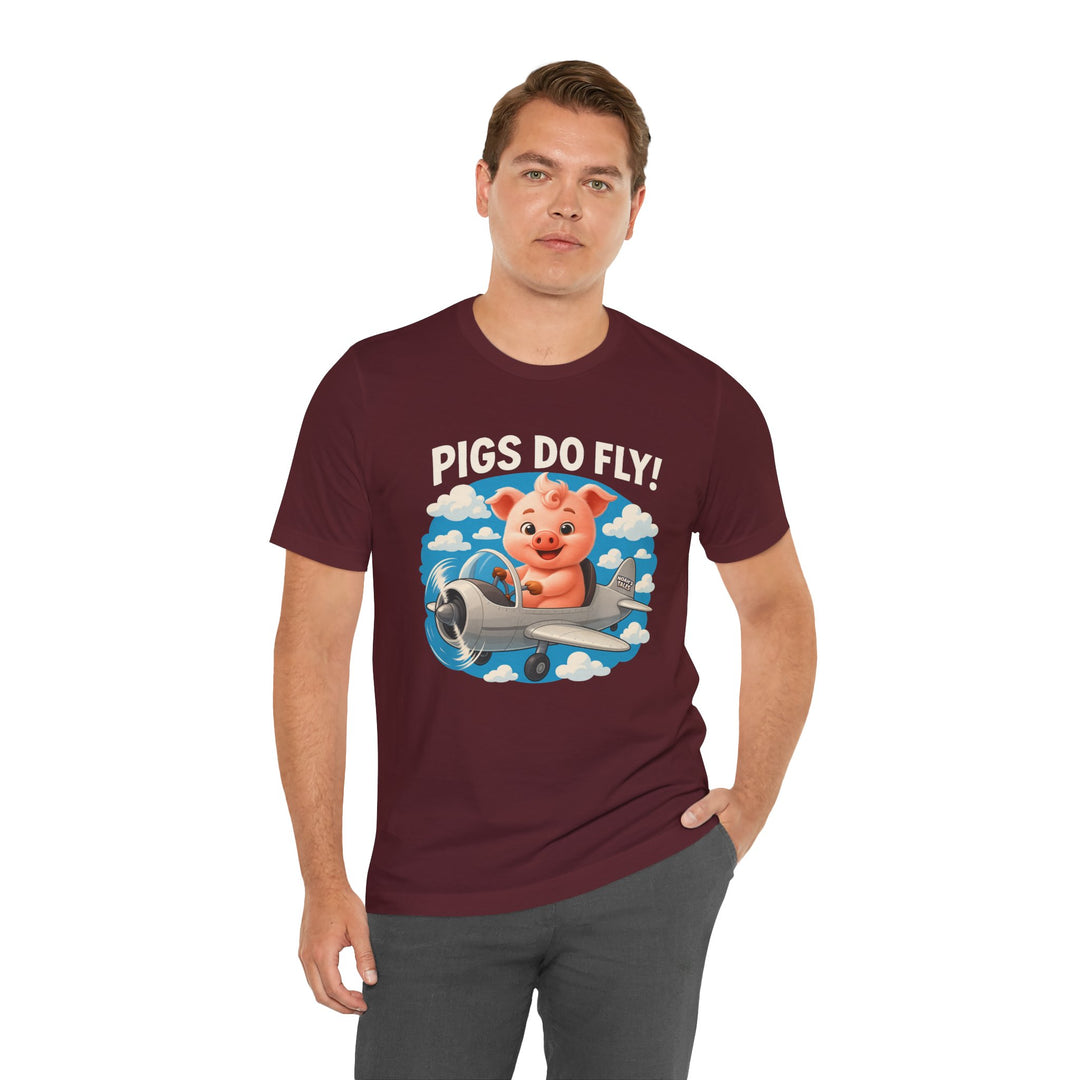 Noah’s Tales™ Pigs Do Fly Men Bella T-Shirt