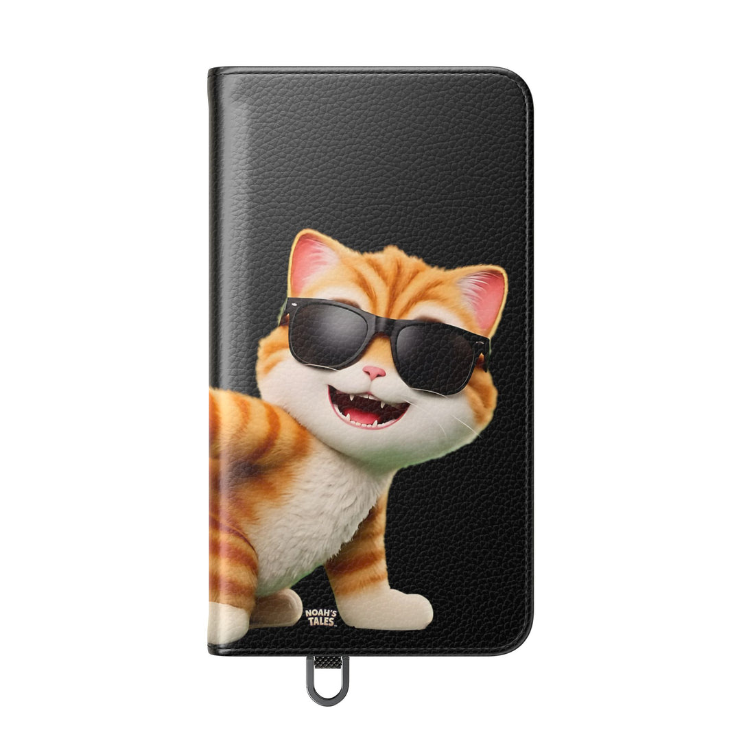 Noah’s Tales™ Tommy Flip Case Cartoon Phone Cover Pet Lover Gift Trendy Smartphone Wallet Animal Print Case