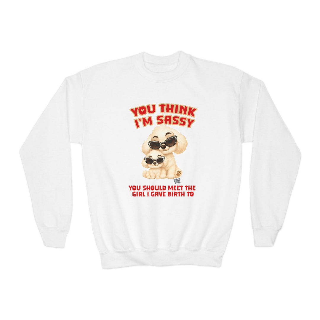 Noah’s Tales™ You Think I'm Sassy You Should Meet The Girl I Gave Birth To - Girl's Sweatshirt
