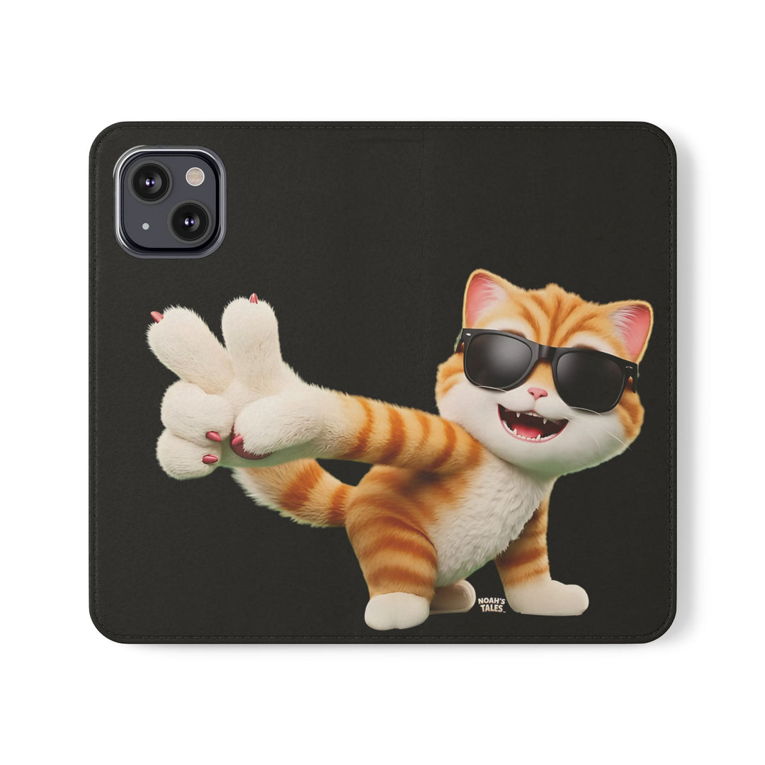 Noah’s Tales™ Tommy Flip Case Cartoon Phone Cover Pet Lover Gift Trendy Smartphone Wallet Animal Print Case