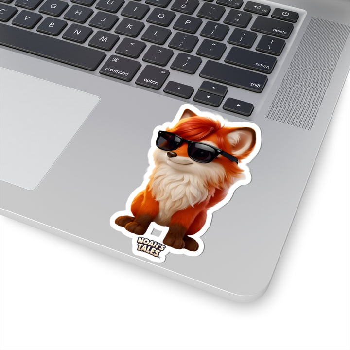 Noah’s Tales™ Cool Fox Kiss-Cut Stickers for Laptops Hydro Flasks & Journals - Fun Animal Decor for Kids & Adults
