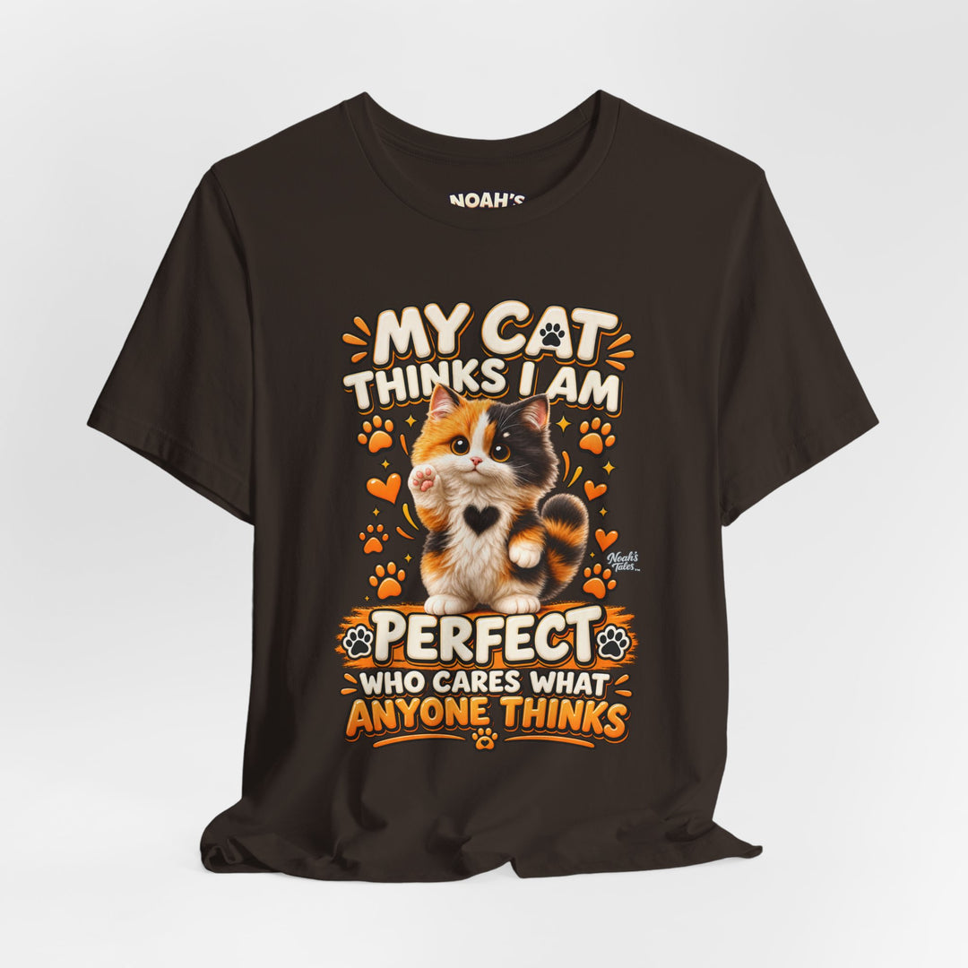 Noah’s Tales™ My Cat Thinks I Am Perfect | Tommy Men's T-Shirt
