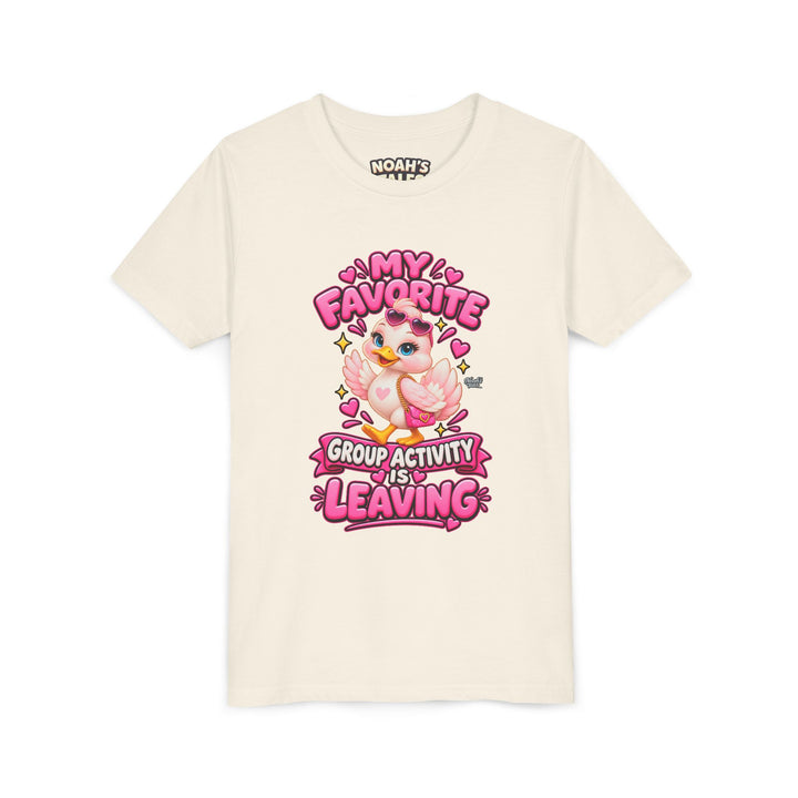 Noah’s Tales™ My Favorite Group Activity Is Leaving | Luna Girl's Bella T-Shirt