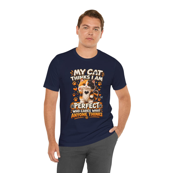Noah’s Tales™ My Cat Thinks I Am Perfect | Tommy Men's T-Shirt