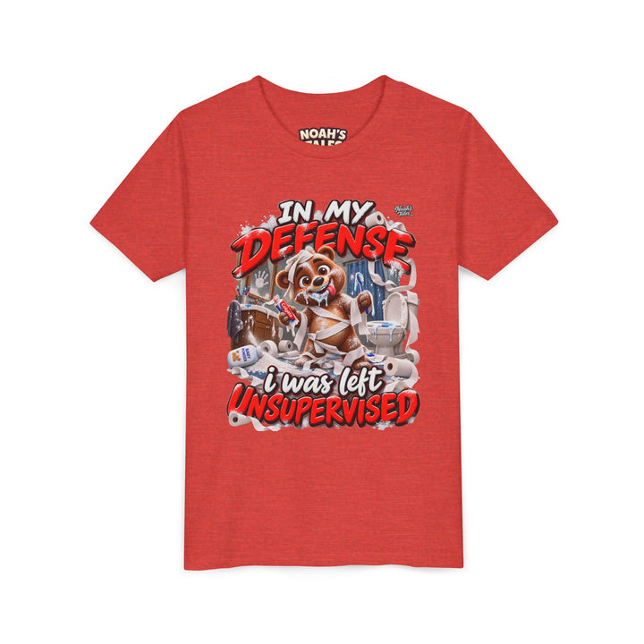 Noah’s Tales™ In My Defense I Was Left Unsupervised | Baxter Girl's Bella T-Shirt
