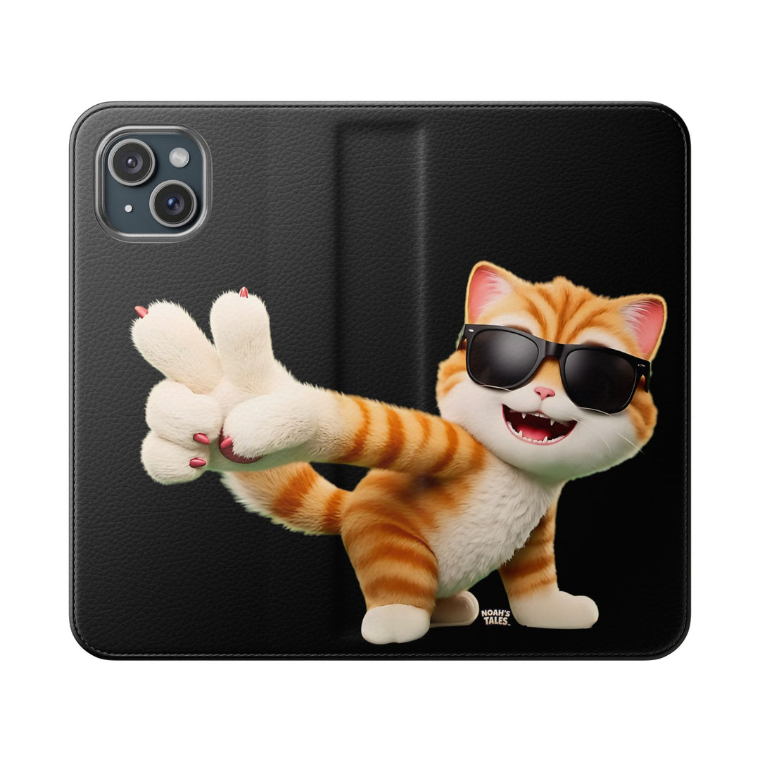 Noah’s Tales™ Tommy Flip Case Cartoon Phone Cover Pet Lover Gift Trendy Smartphone Wallet Animal Print Case