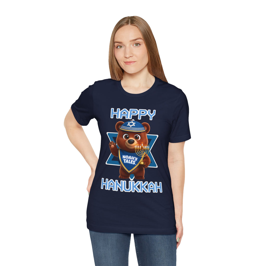 Noah’s Tales™ Happy Hanukkah Bear Women's T-Shirt