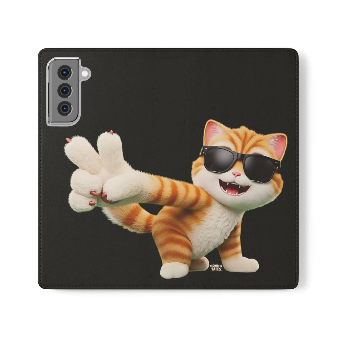 Noah’s Tales™ Tommy Flip Case Cartoon Phone Cover Pet Lover Gift Trendy Smartphone Wallet Animal Print Case