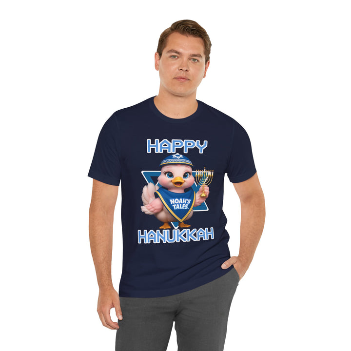 Noah’s Tales™ Happy Hanukkah Luna Men's Bella T-Shirt