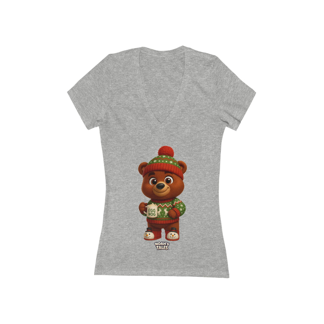 Noah’s Tales™ Christmas Baxter Women's V-Neck Bella T-Shirt