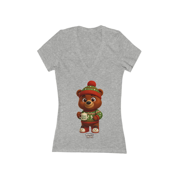Noah’s Tales™ Christmas Baxter Women's V-Neck Bella T-Shirt