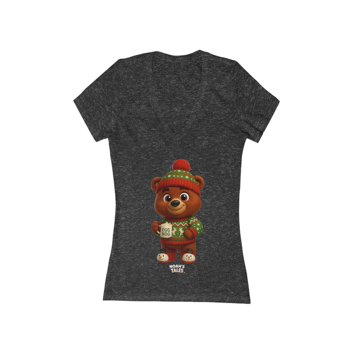 Noah’s Tales™ Christmas Baxter Women's V-Neck Bella T-Shirt