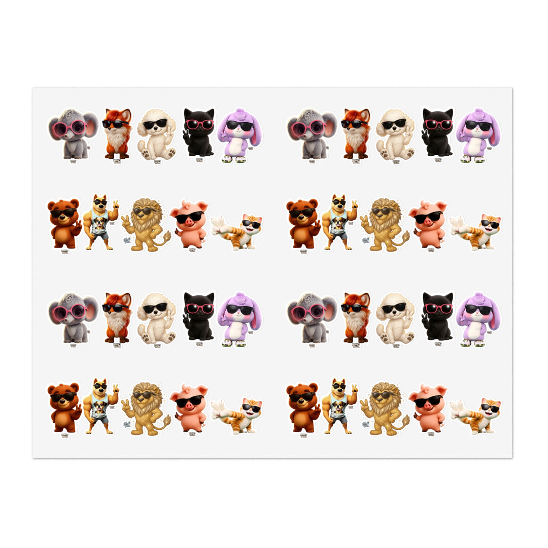 Noah’s Tales™ Cute Noah's Tales Animal's Sticker Sheets for Journals Scrapbooking Gifts Kids Crafts Planner Decor