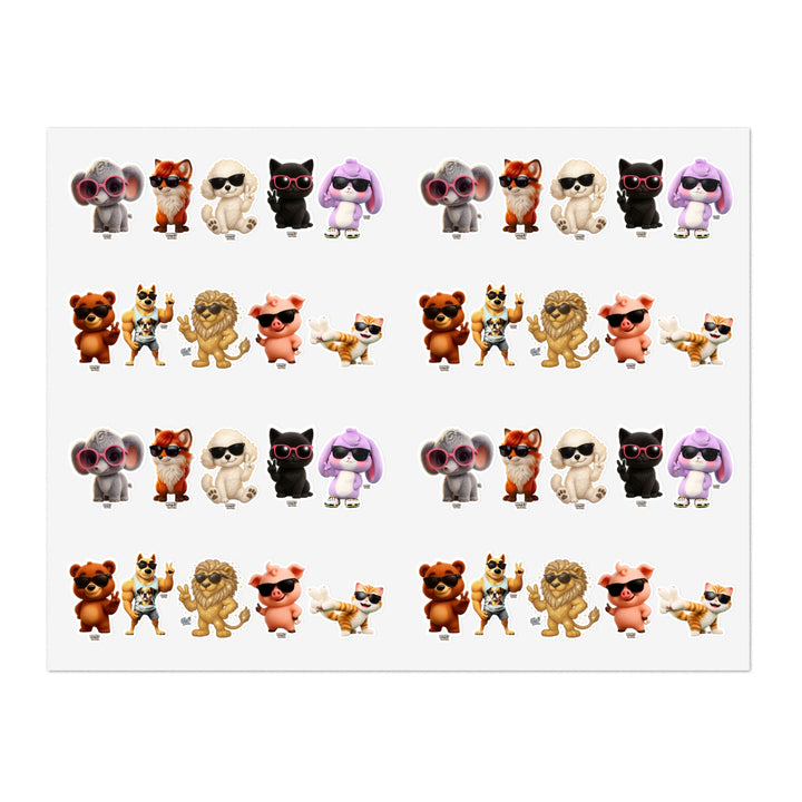 Noah’s Tales™ Cute Noah's Tales Animal's Sticker Sheets for Journals Scrapbooking Gifts Kids Crafts Planner Decor