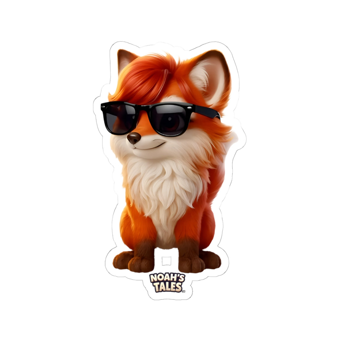 Noah’s Tales™ Cool Fox Kiss-Cut Stickers for Laptops Hydro Flasks & Journals - Fun Animal Decor for Kids & Adults