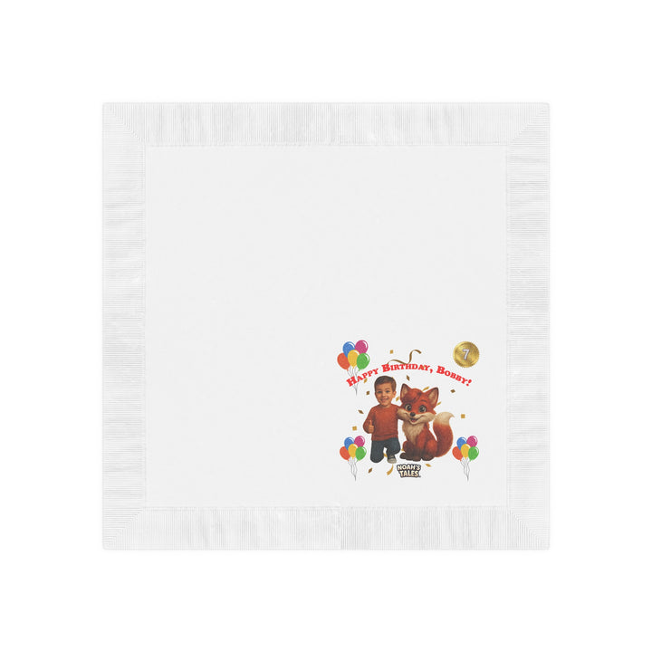 Noah’s Tales™ Personalized Birthday Napkins, Customized Party Napkins for Kids
