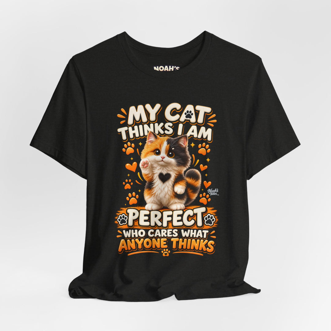 Noah’s Tales™ My Cat Thinks I Am Perfect | Tommy Men's T-Shirt