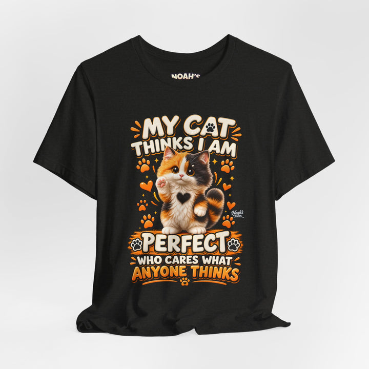 Noah’s Tales™ My Cat Thinks I Am Perfect | Tommy Men's T-Shirt