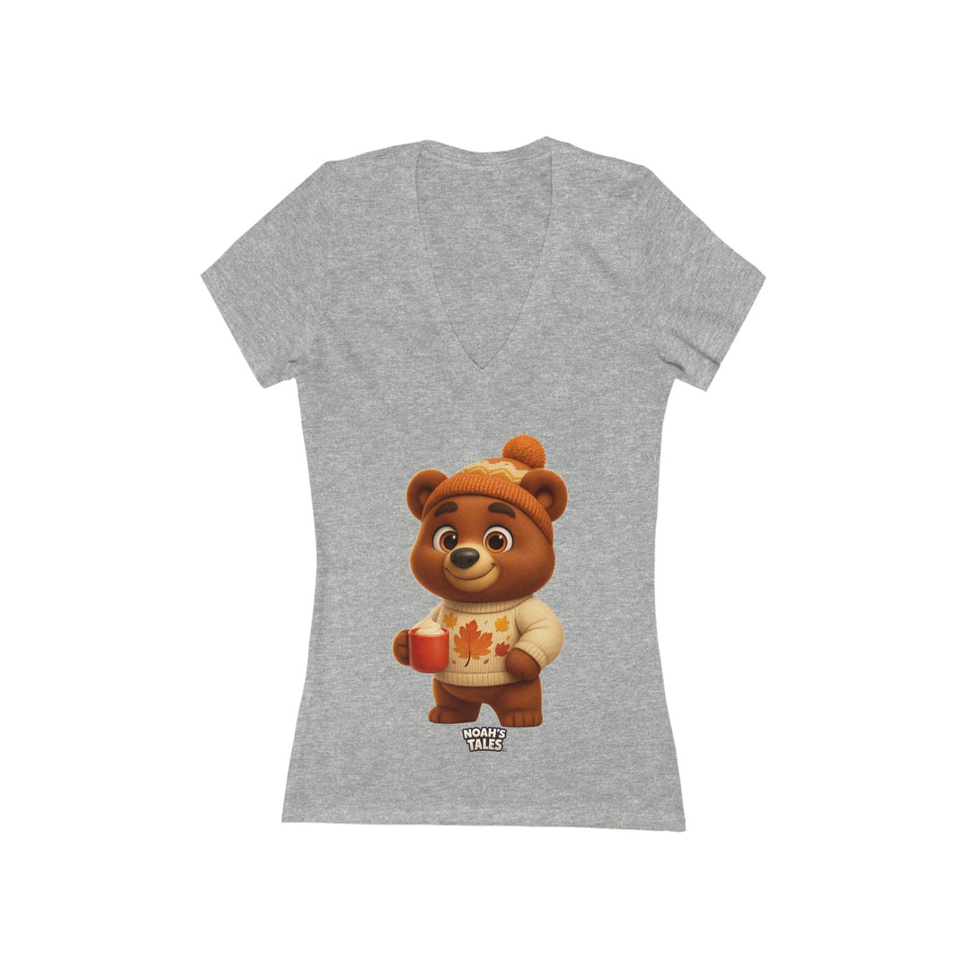 Noah’s Tales™ Thanksgiving Baxter Women's V-Neck Bella T-Shirt