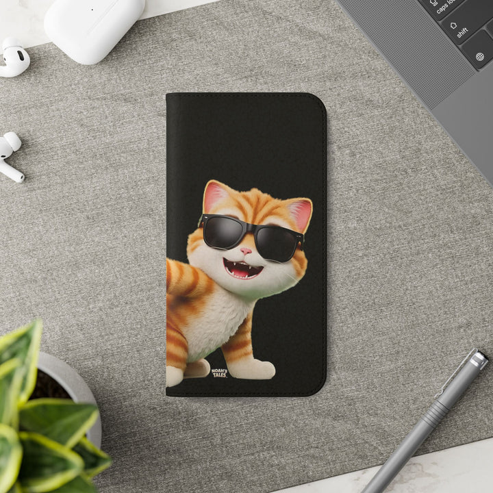 Noah’s Tales™ Tommy Flip Case Cartoon Phone Cover Pet Lover Gift Trendy Smartphone Wallet Animal Print Case