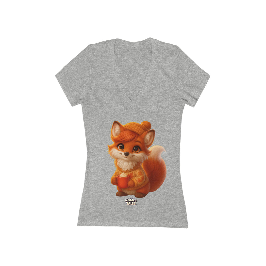 Noah’s Tales™ Christmas Ember Women's V-Neck Bella T-Shirt