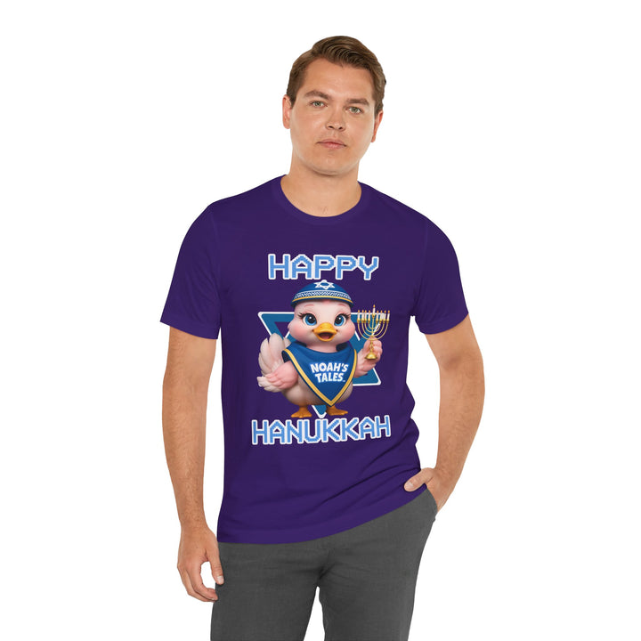 Noah’s Tales™ Happy Hanukkah Luna Men's Bella T-Shirt