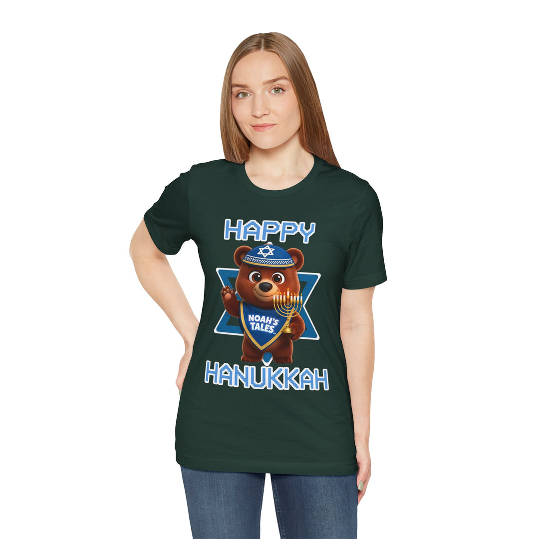 Noah’s Tales™ Happy Hanukkah Bear Women's T-Shirt