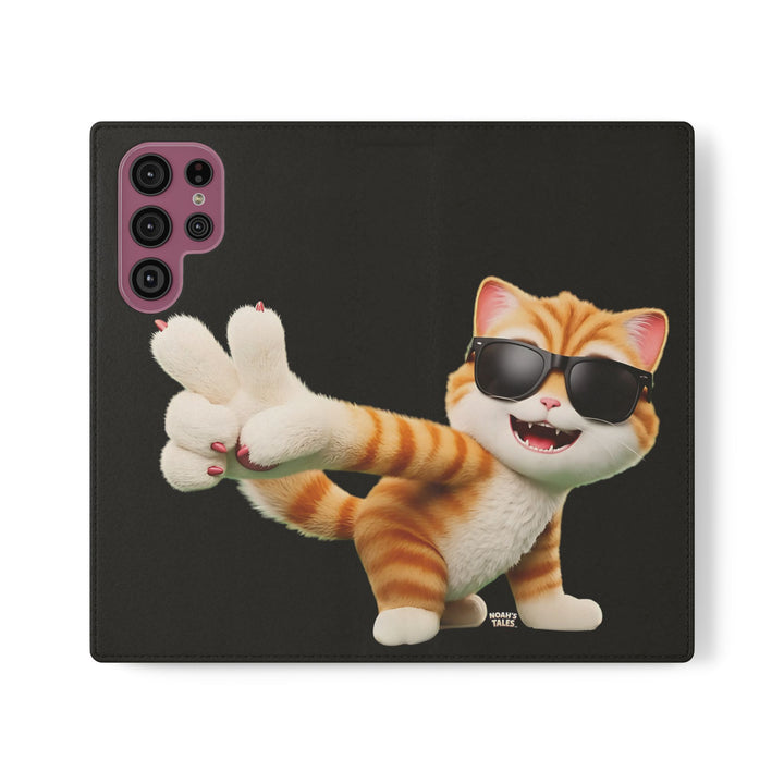 Noah’s Tales™ Tommy Flip Case Cartoon Phone Cover Pet Lover Gift Trendy Smartphone Wallet Animal Print Case