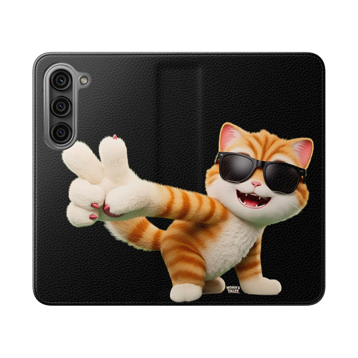 Noah’s Tales™ Tommy Flip Case Cartoon Phone Cover Pet Lover Gift Trendy Smartphone Wallet Animal Print Case