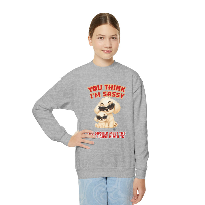 Noah’s Tales™ You Think I'm Sassy You Should Meet The Girl I Gave Birth To - Girl's Sweatshirt