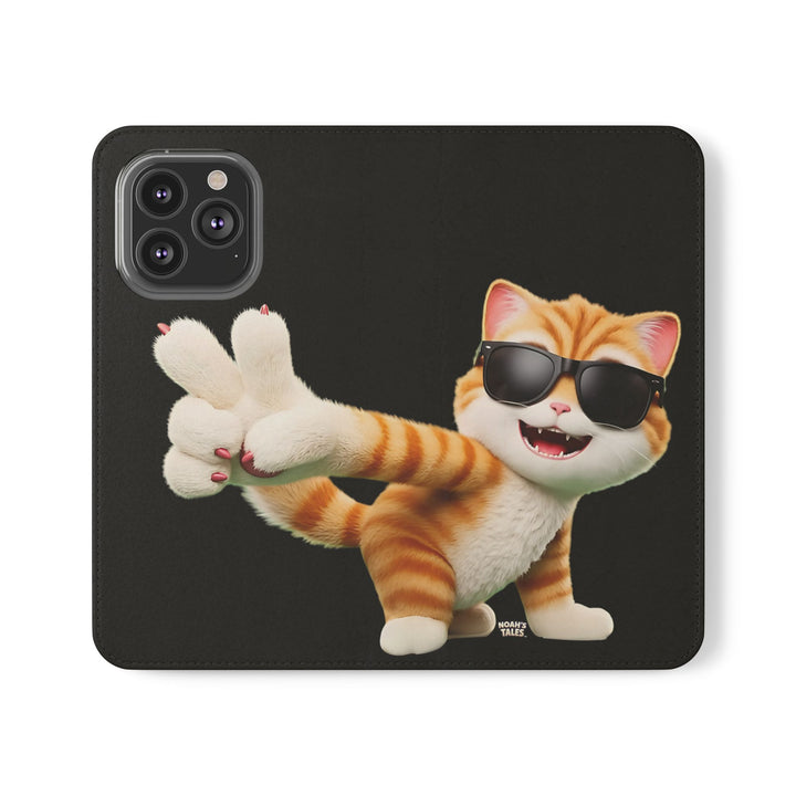 Noah’s Tales™ Tommy Flip Case Cartoon Phone Cover Pet Lover Gift Trendy Smartphone Wallet Animal Print Case