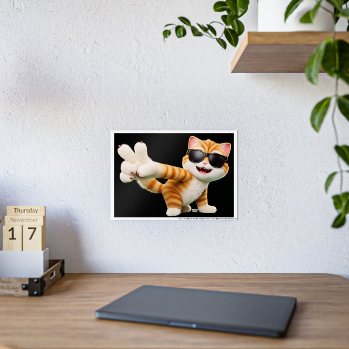 Noah’s Tales™ Tommy Gloss Poster Fun Wall Art Home Decor Gift for Pet Lovers Kid's Room Decoration Cat Themed Artwork