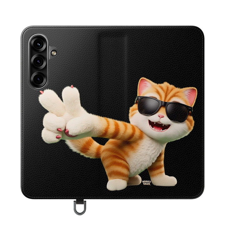 Noah’s Tales™ Tommy Flip Case Cartoon Phone Cover Pet Lover Gift Trendy Smartphone Wallet Animal Print Case