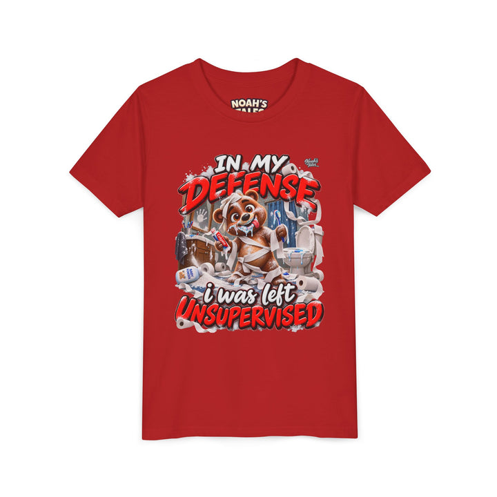 Noah’s Tales™ In My Defense I Was Left Unsupervised | Baxter Girl's Bella T-Shirt