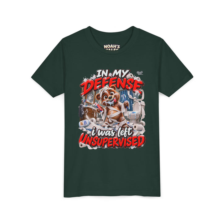 Noah’s Tales™ In My Defense I Was Left Unsupervised | Baxter Girl's Bella T-Shirt