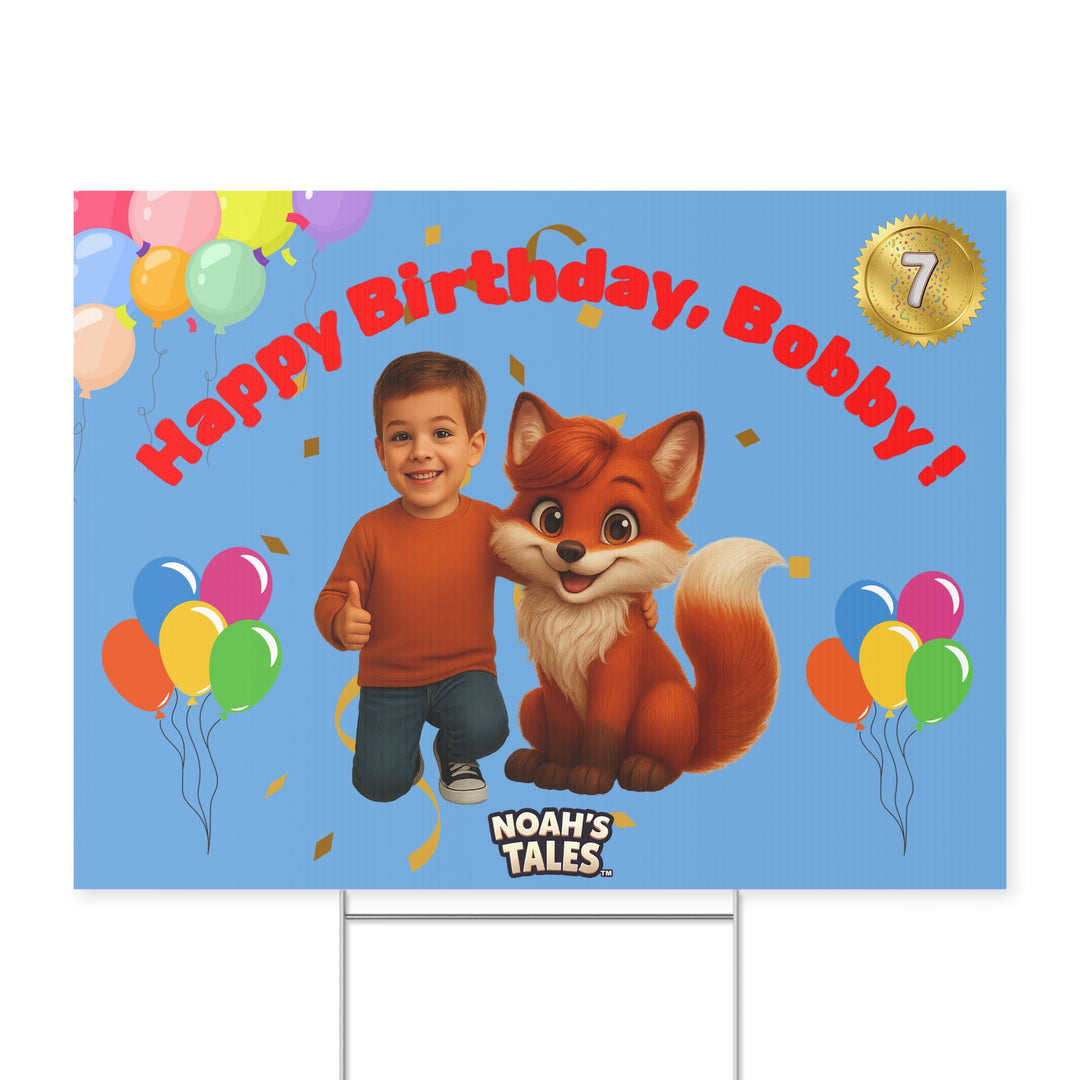 Noah’s Tales™ Personalized Happy Birthday Yard Sign