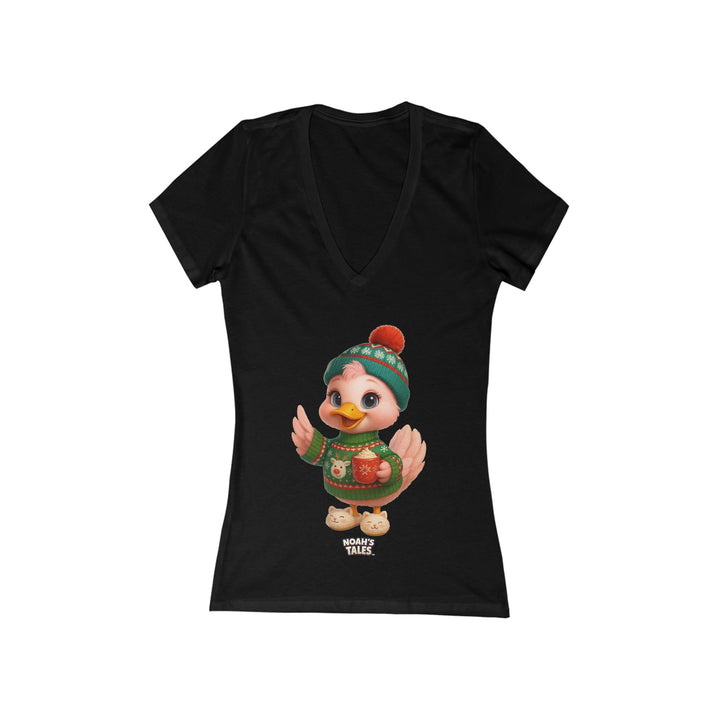 Noah’s Tales™ Christmas Luna Women's V-Neck Bella T-Shirt