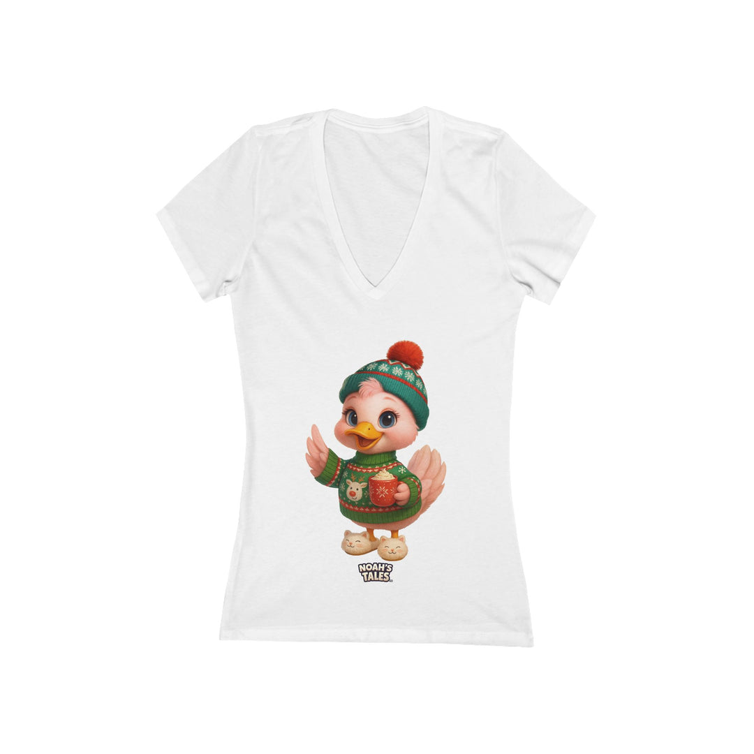 Noah’s Tales™ Christmas Luna Women's V-Neck Bella T-Shirt