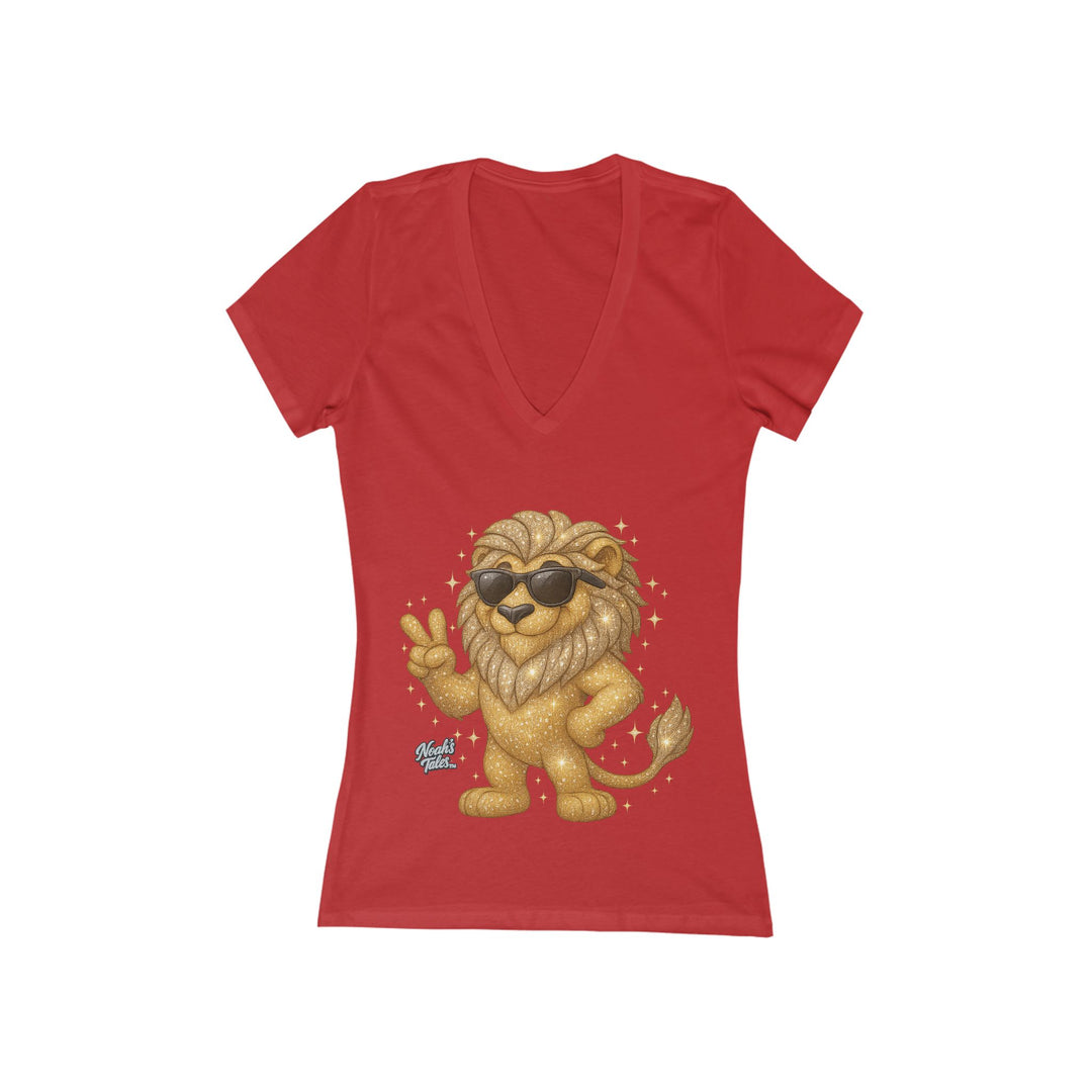 Noah’s Tales™ Cool Leo Women's V-Neck Bella T-Shirt