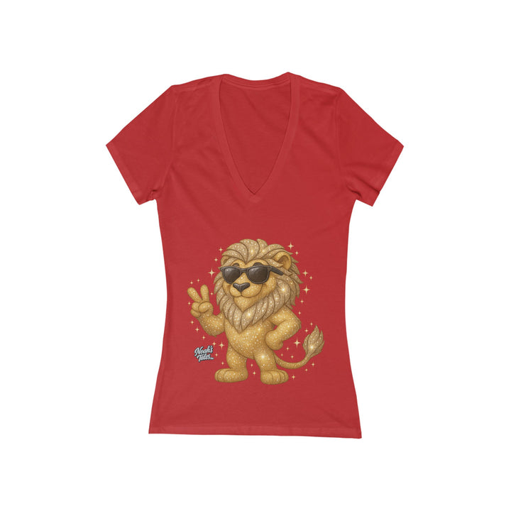 Noah’s Tales™ Cool Leo Women's V-Neck Bella T-Shirt