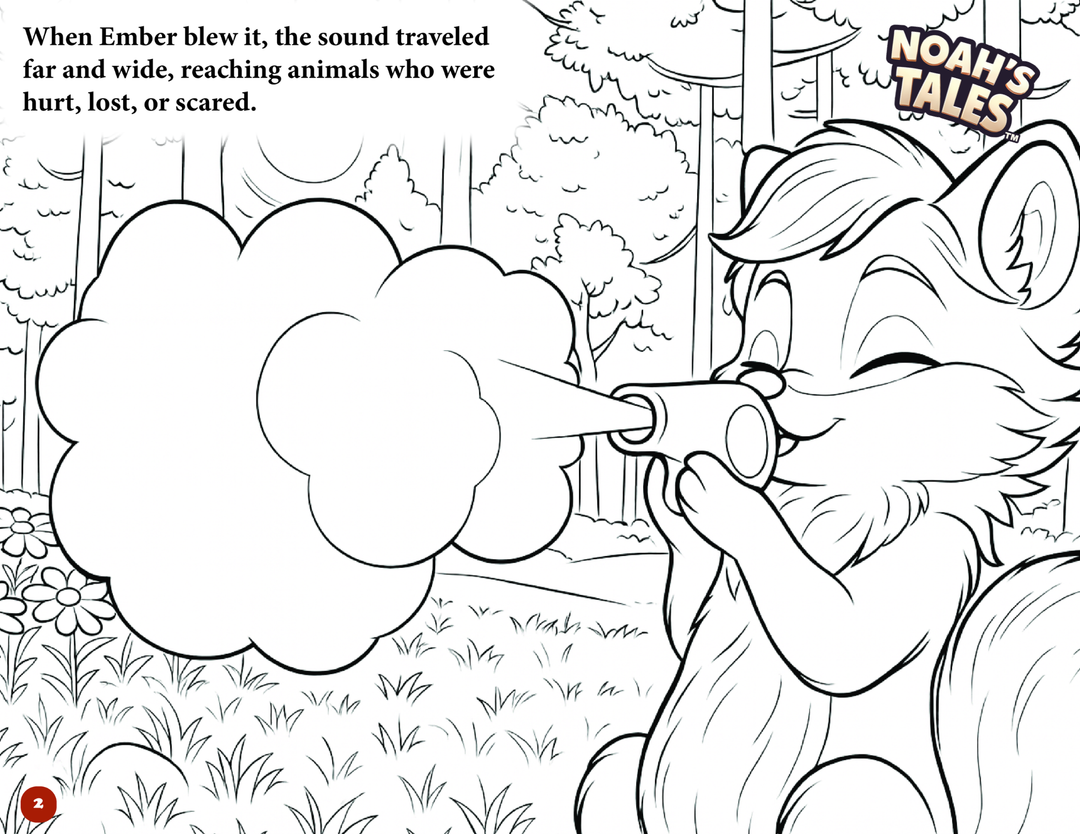 Noah’s Tales™ Ember and the Magic Whistle Coloring Book ( 58 Coloring Pages )