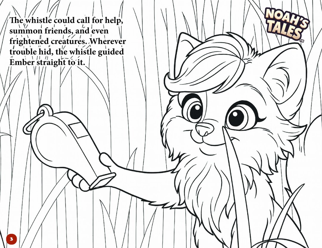 Noah’s Tales™ Ember and the Magic Whistle Coloring Book ( 58 Coloring Pages )