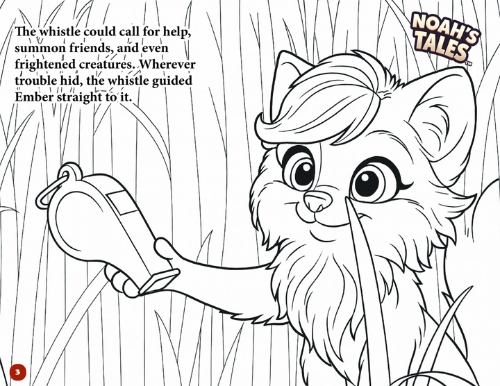 Noah’s Tales™ Ember and the Magic Whistle Coloring Book ( 58 Coloring Pages )