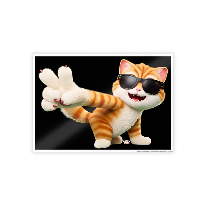 Noah’s Tales™ Tommy Gloss Poster Fun Wall Art Home Decor Gift for Pet Lovers Kid's Room Decoration Cat Themed Artwork