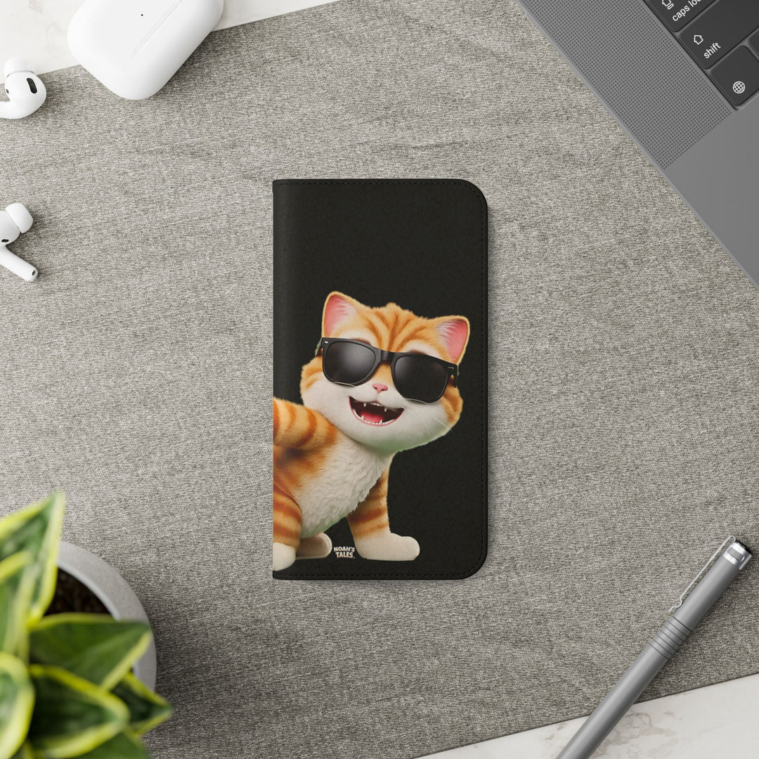 Noah’s Tales™ Tommy Flip Case Cartoon Phone Cover Pet Lover Gift Trendy Smartphone Wallet Animal Print Case