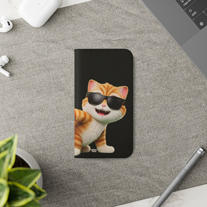 Noah’s Tales™ Tommy Flip Case Cartoon Phone Cover Pet Lover Gift Trendy Smartphone Wallet Animal Print Case