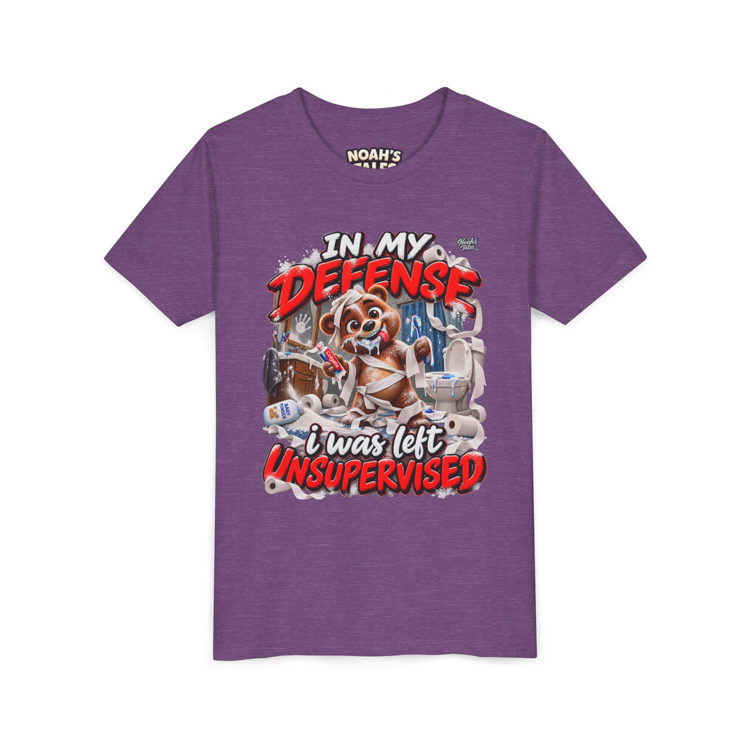 Noah’s Tales™ In My Defense I Was Left Unsupervised | Baxter Girl's Bella T-Shirt