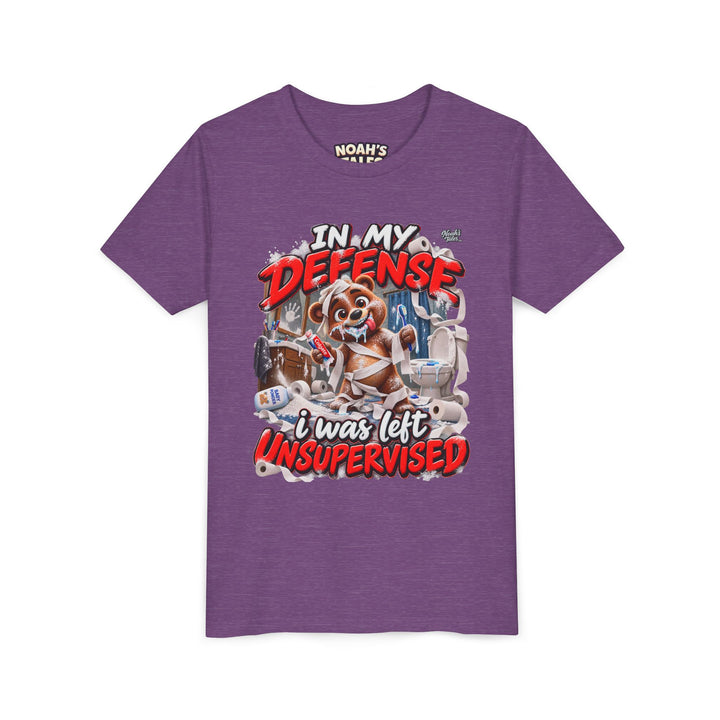 Noah’s Tales™ In My Defense I Was Left Unsupervised | Baxter Girl's Bella T-Shirt